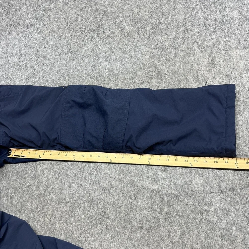 Lands End Squall Snow Bib Pants Kids 12S Blue Insulated Ski Grow A Long Outdoor